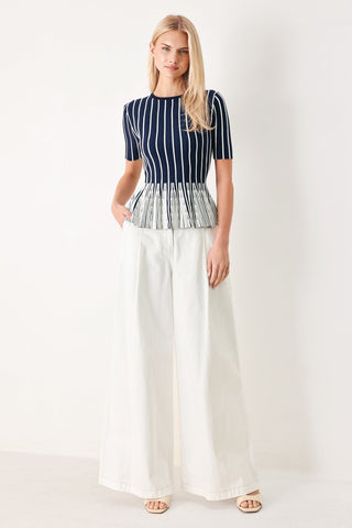 EASY SUMMER STRIPE SWEATER KNIT TOP - Glamourous Grace