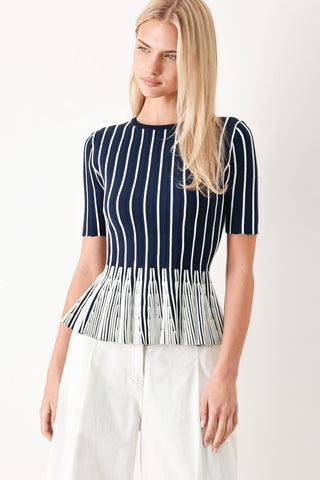 EASY SUMMER STRIPE SWEATER KNIT TOP - Glamourous Grace