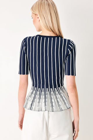 EASY SUMMER STRIPE SWEATER KNIT TOP - Glamourous Grace
