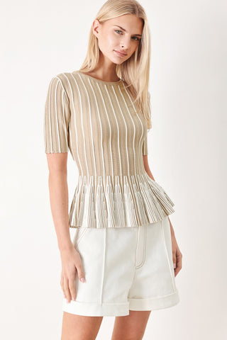 EASY SUMMER STRIPE SWEATER KNIT TOP - Glamourous Grace