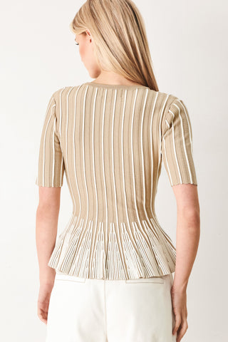 EASY SUMMER STRIPE SWEATER KNIT TOP - Glamourous Grace