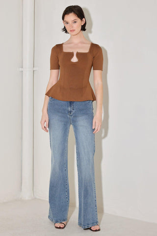 GOLDEN GLOW MOMENT SWEATER TOP - Glamourous Grace