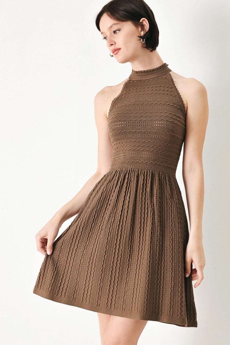 SWEET LATTE SWEATER KNIT MINI DRESS - Glamourous Grace