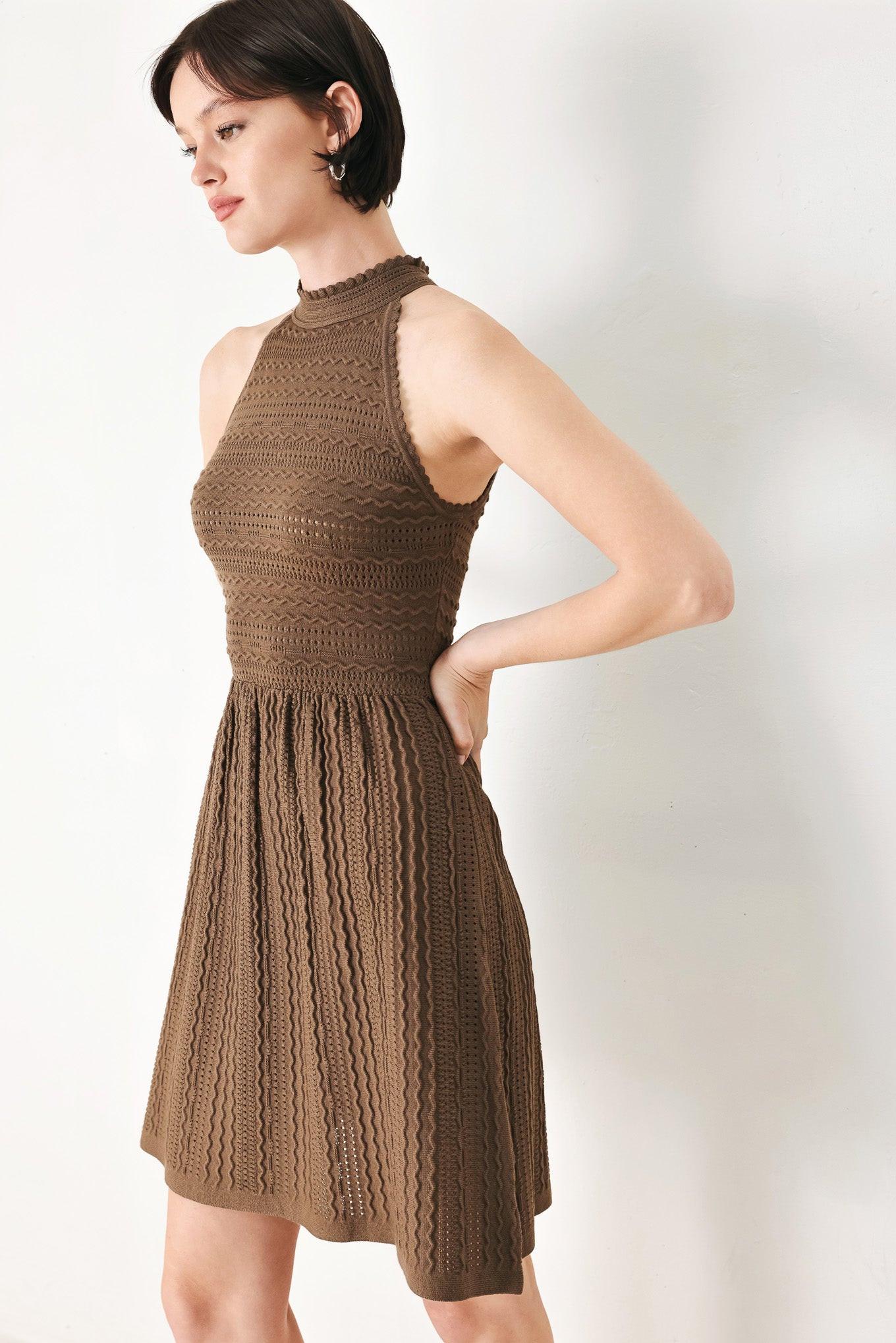 SWEET LATTE SWEATER KNIT MINI DRESS - Glamourous Grace
