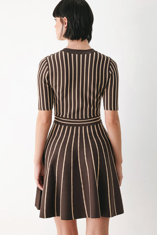 BROWN PARLOR MELODY SWEATER MINI DRESS