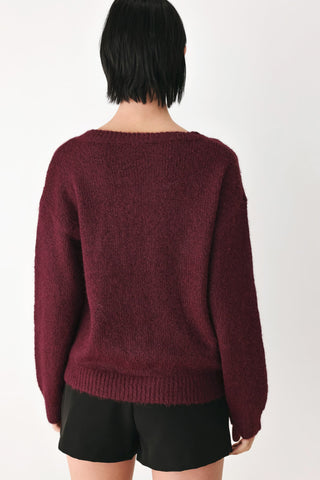 FIRESIDE CHARM CINCHED NECK SWEATER