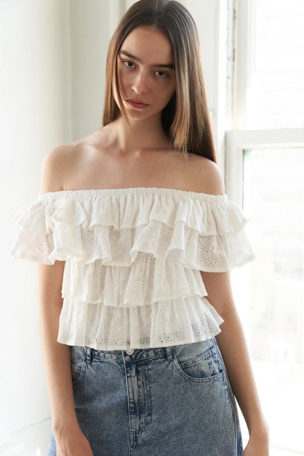 LOVELY EXISTENCE OFF SHOULDER TOP - Glamourous Grace