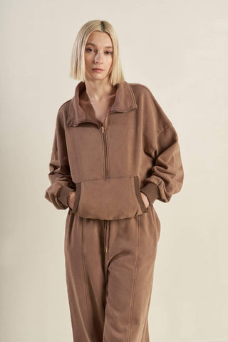 DELIGHTFUL DRAPE FRENCH TERRY SWEATSHIRT - Glamourous Grace