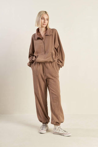 DELIGHTFUL DRAPE FRENCH TERRY SWEATSHIRT - Glamourous Grace