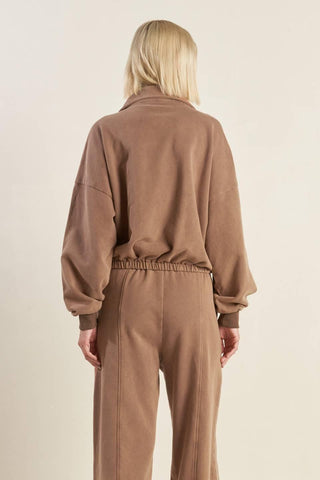 DELIGHTFUL DRAPE FRENCH TERRY SWEATSHIRT - Glamourous Grace