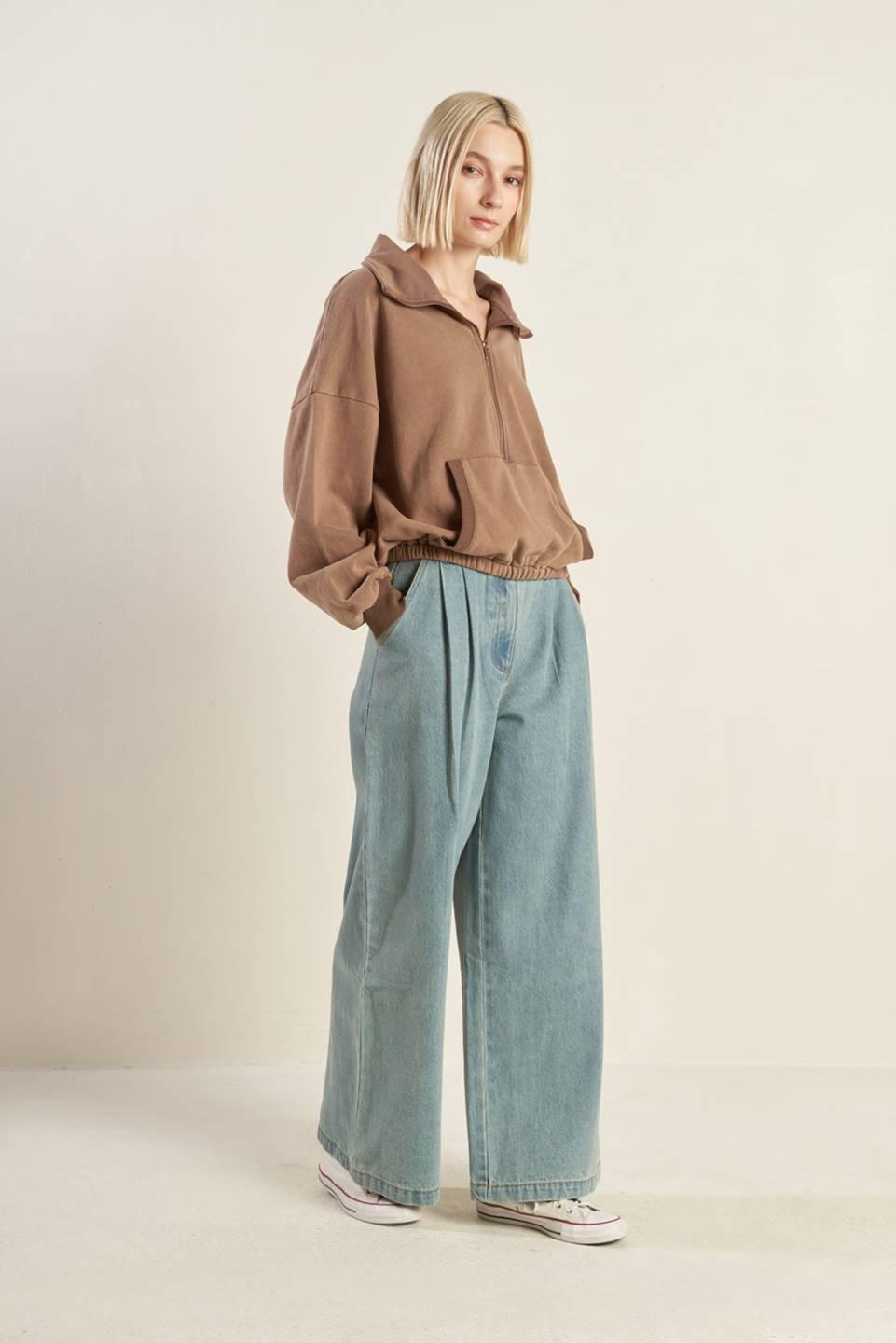 DELIGHTFUL DRAPE FRENCH TERRY SWEATSHIRT - Glamourous Grace