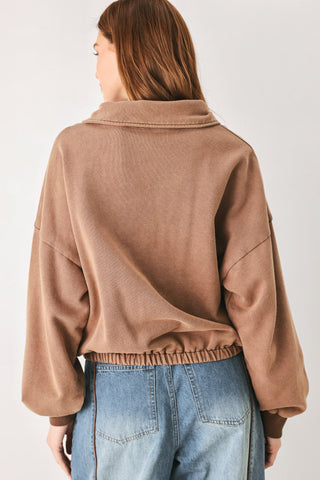 DELIGHTFUL DRAPE FRENCH TERRY SWEATSHIRT