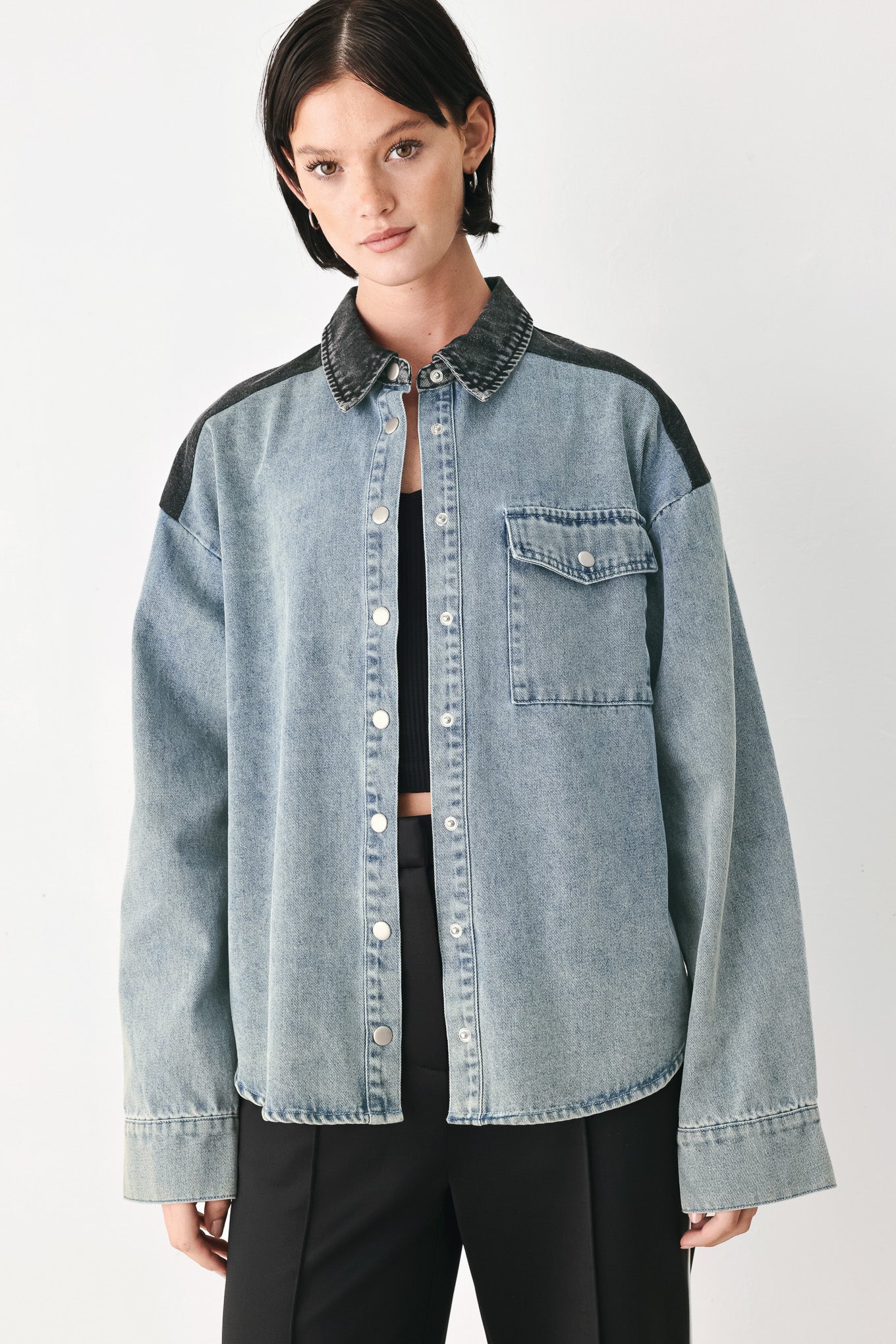 MY LOVE FOR YOU DENIM SHIRT - Glamourous Grace