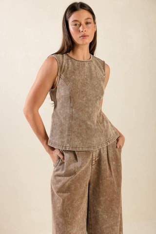 SAFE TO SAY TWILL TOP - Glamourous Grace
