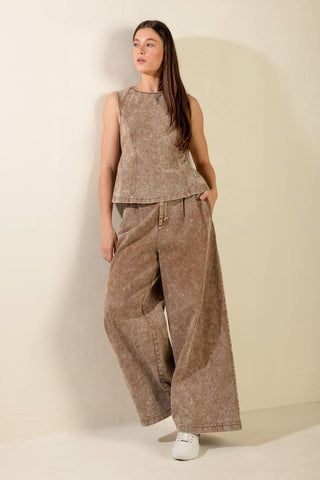 SAFE TO SAY TWILL TOP - Glamourous Grace