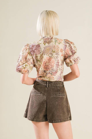 SLEEK SIMPLICITY WOVEN TOP - Glamourous Grace