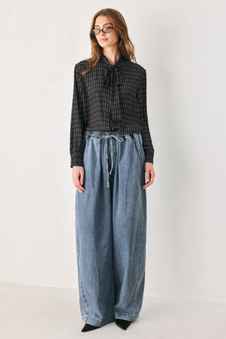 WHEREVER YOU MAY GO WOVEN TOP
