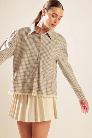 AWAITING LOVE WOVEN TOP - Glamourous Grace