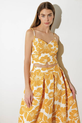 PLAIN OPTIMISM WOVEN CROP TOP - Glamourous Grace