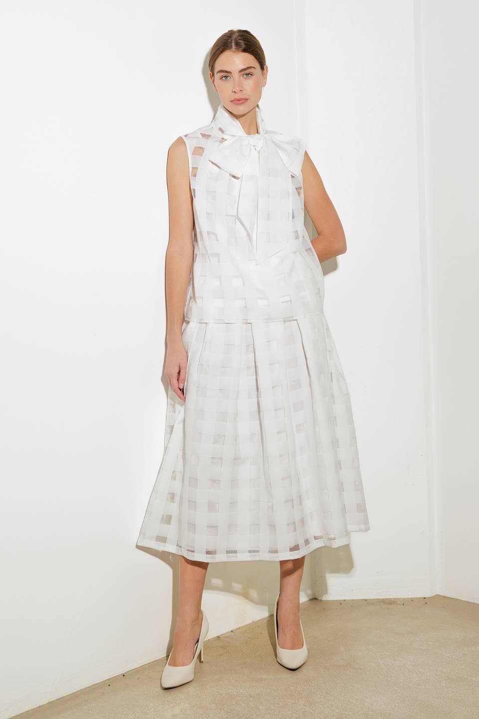 LIVE FOR US WHITE WOVEN ORGANZA TOP - Glamourous Grace