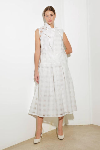 LIVE FOR US WHITE WOVEN ORGANZA TOP - Glamourous Grace