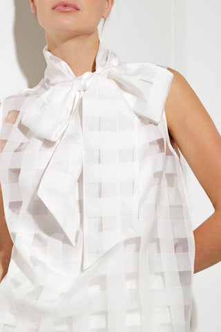 LIVE FOR US WHITE WOVEN ORGANZA TOP - Glamourous Grace