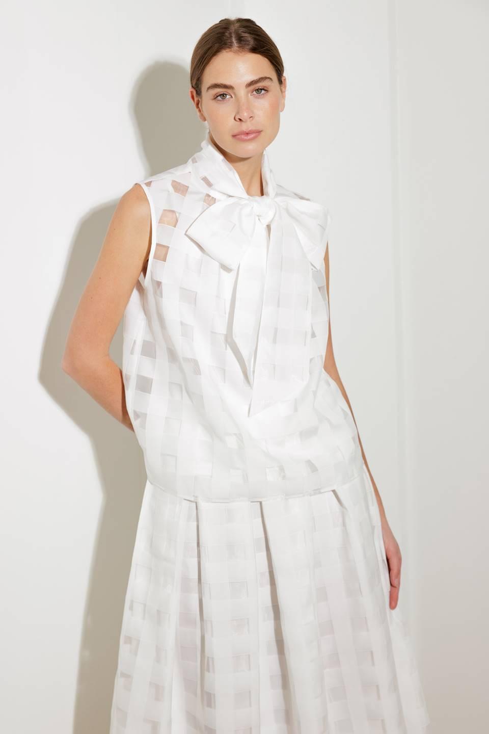 LIVE FOR US WHITE WOVEN ORGANZA TOP - Glamourous Grace