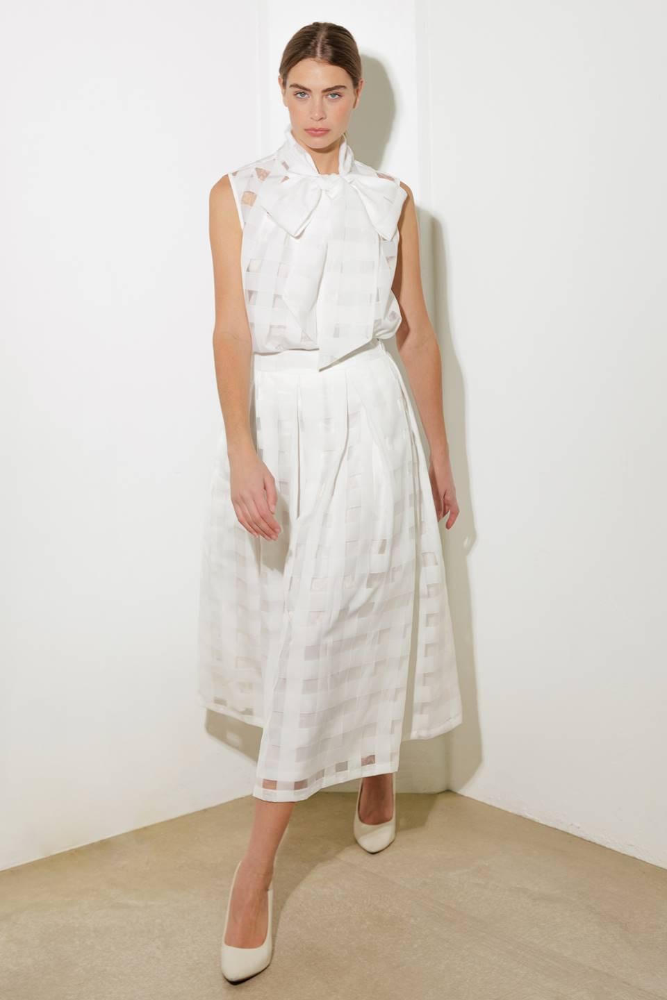 LIVE FOR US WHITE WOVEN ORGANZA TOP - Glamourous Grace