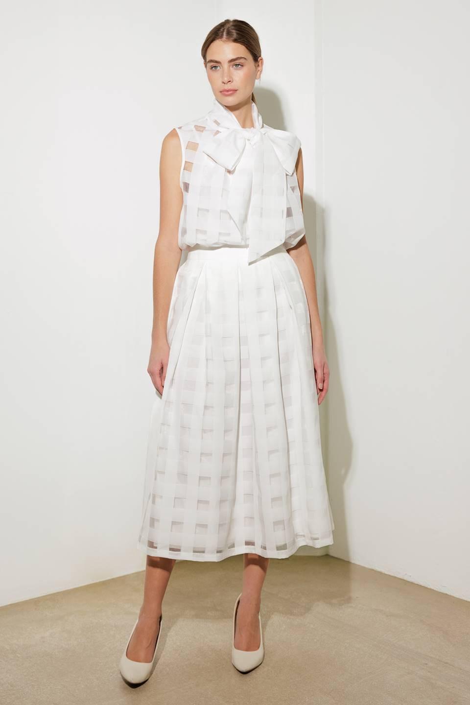 LIVE FOR US WHITE WOVEN ORGANZA TOP - Glamourous Grace