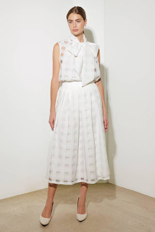LIVE FOR US WHITE WOVEN ORGANZA TOP - Glamourous Grace