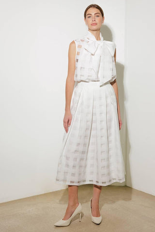 LIVE FOR US WHITE WOVEN ORGANZA TOP - Glamourous Grace