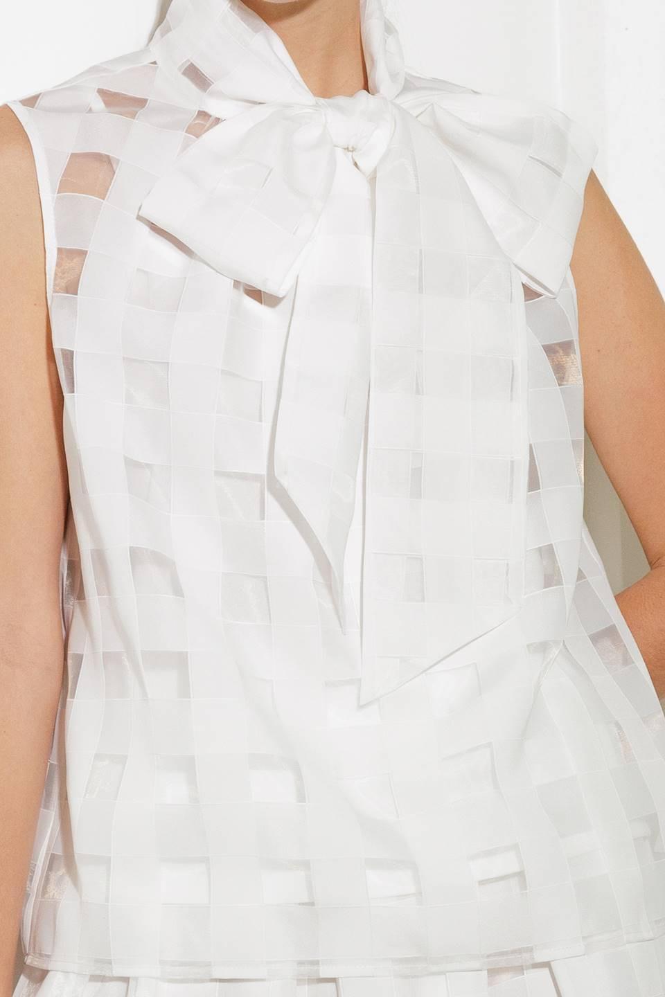 LIVE FOR US WHITE WOVEN ORGANZA TOP - Glamourous Grace