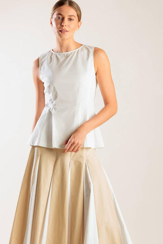 FIRST DATE WHITE WOVEN TOP - Glamourous Grace