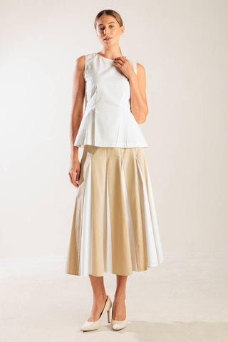 FIRST DATE WHITE WOVEN TOP - Glamourous Grace