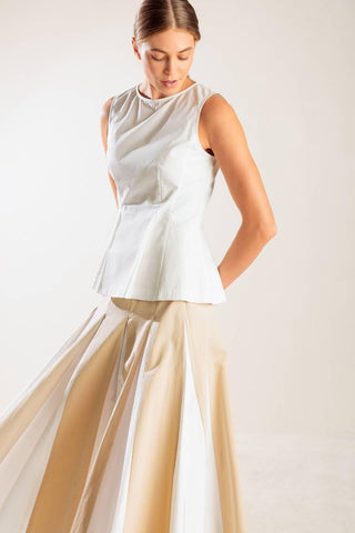 FIRST DATE WHITE WOVEN TOP - Glamourous Grace