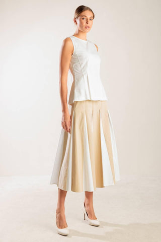 FIRST DATE WHITE WOVEN TOP - Glamourous Grace