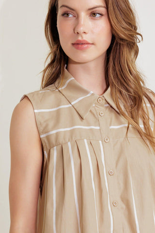 SOMEWHERE TO BE WOVEN TOP - Glamourous Grace