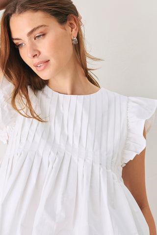 MEMORIES IN FOCUS WHITE WOVEN TOP