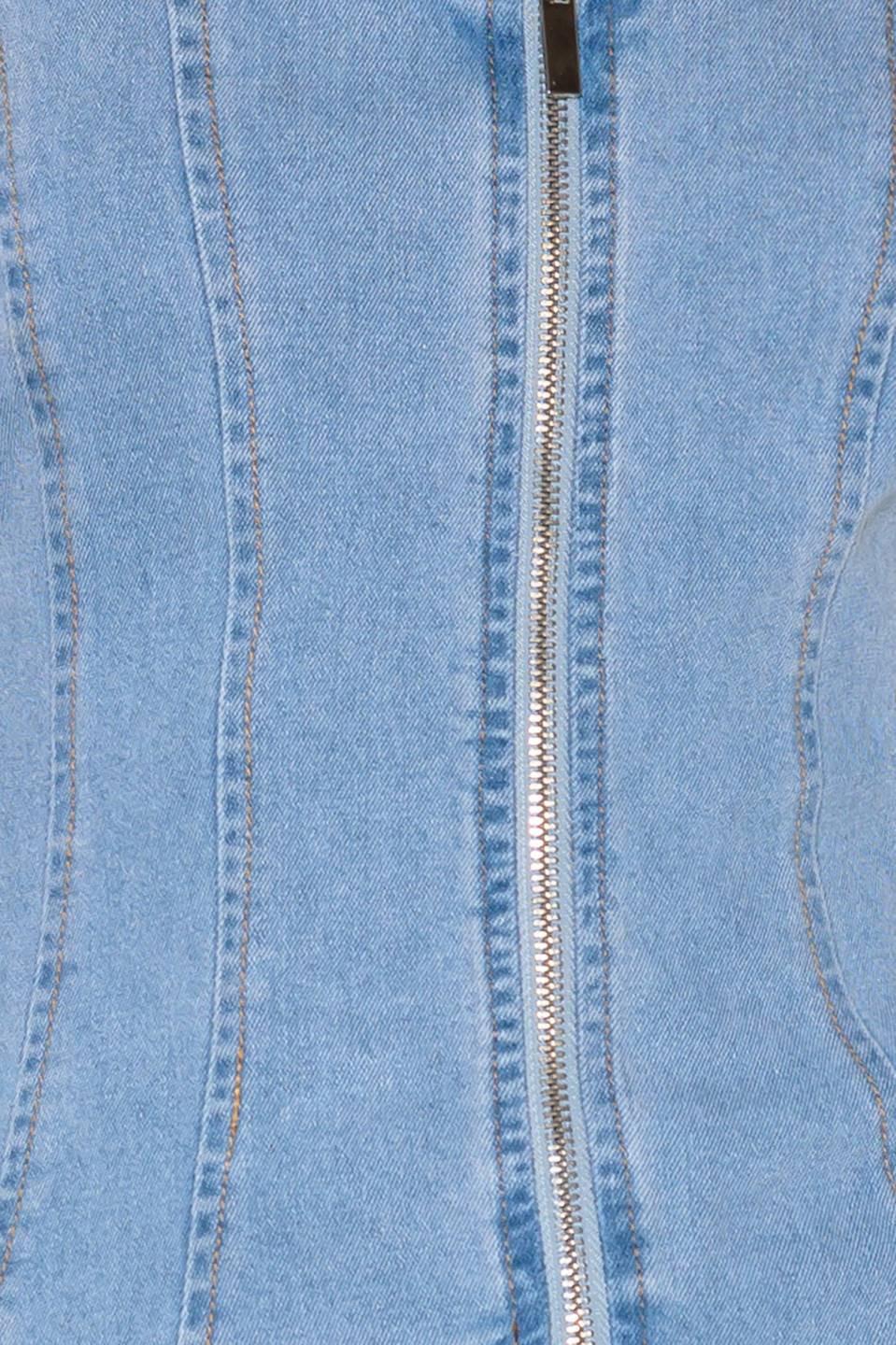 ALMOST ANGELIC LIGHT INDIGO DENIM TOP - Glamourous Grace