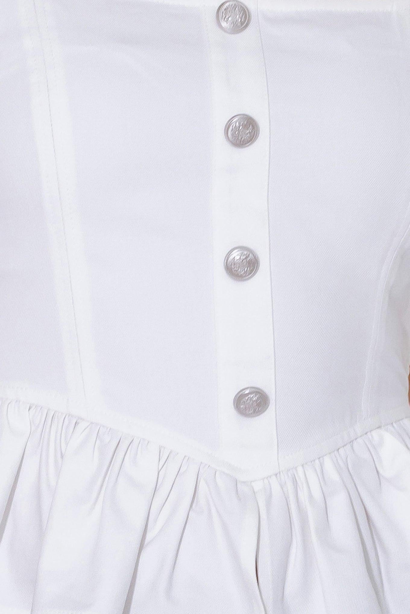 IN THIS MOMENT WHITE WOVEN TOP - Glamourous Grace