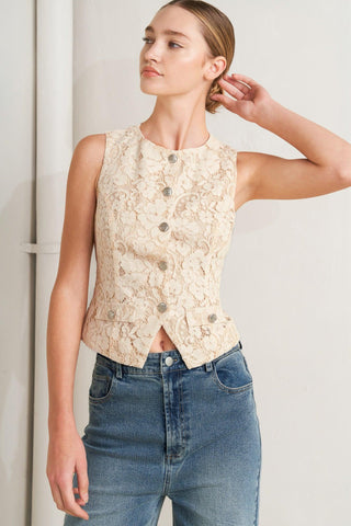 SWEET BUT STRONG WOVEN VEST - Glamourous Grace