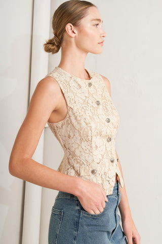 SWEET BUT STRONG WOVEN VEST - Glamourous Grace