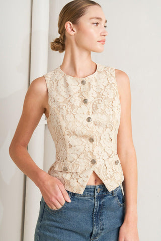 SWEET BUT STRONG WOVEN VEST - Glamourous Grace
