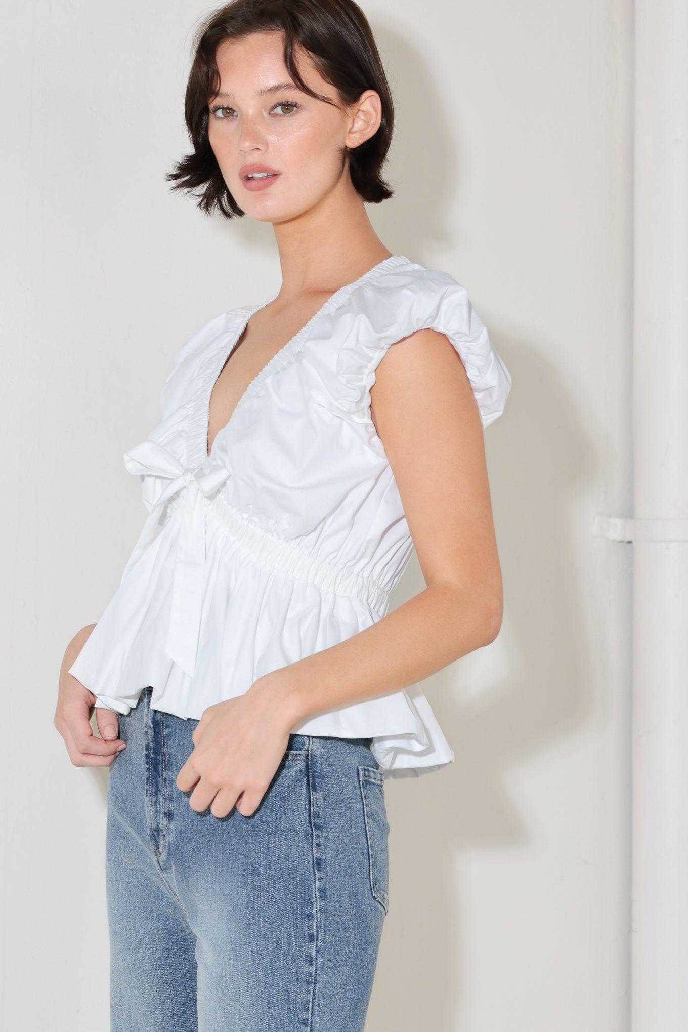SCARLET COUNTRY GIRL WOVEN TOP - Glamourous Grace