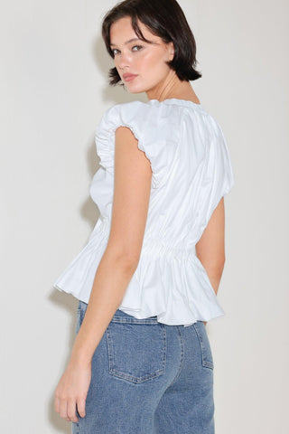 SCARLET COUNTRY GIRL WOVEN TOP - Glamourous Grace