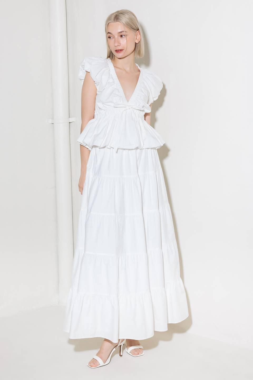 SLOW DOWN IN WHITE WOVEN TOP - Glamourous Grace