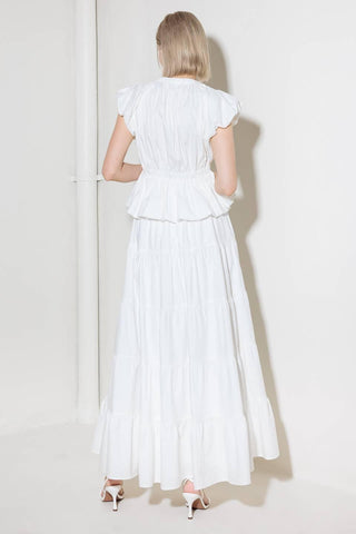SLOW DOWN IN WHITE WOVEN TOP - Glamourous Grace