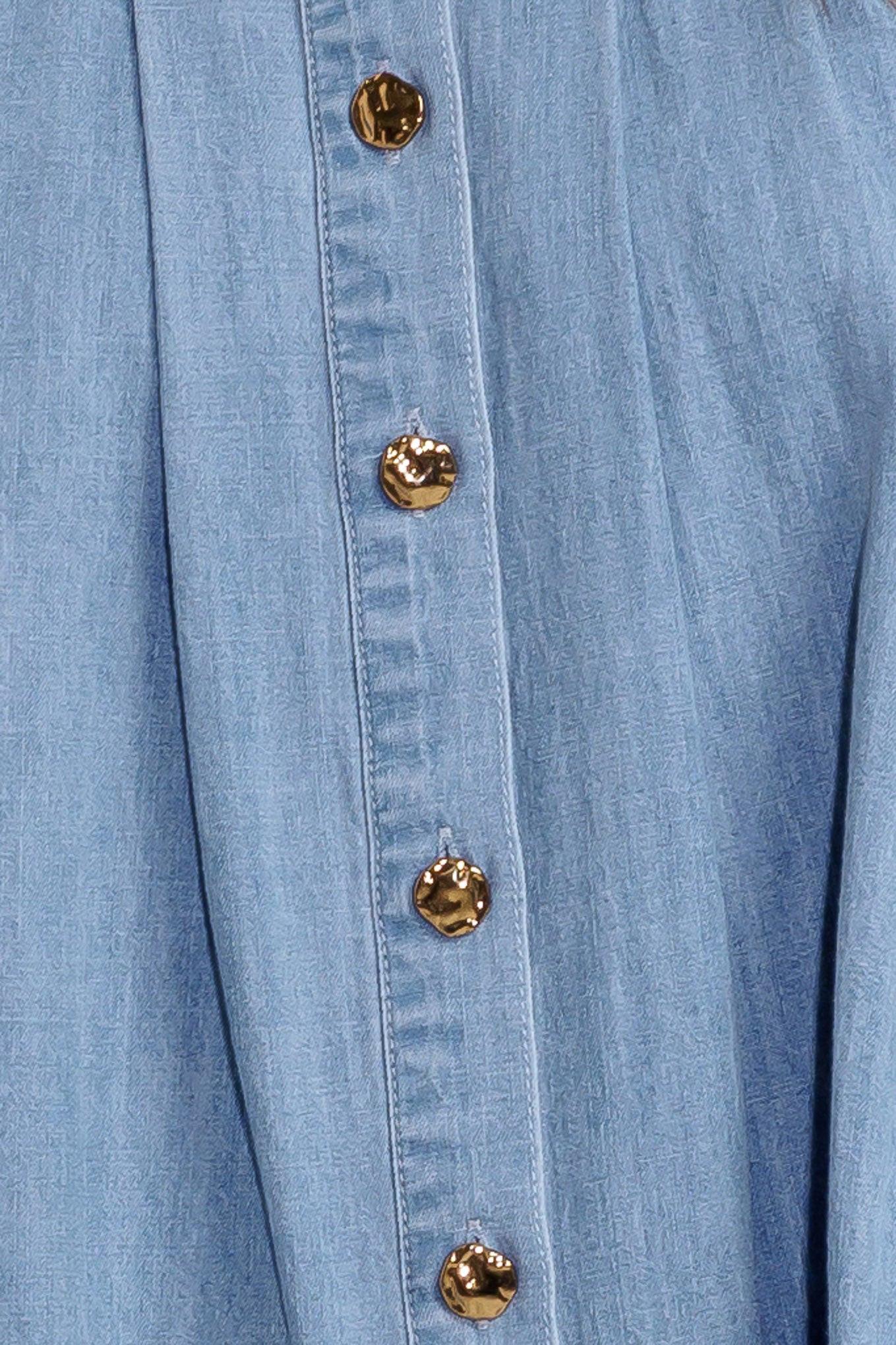 SERENITY HILL CHAMBRAY TOP - Glamourous Grace