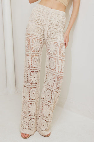 COASTAL BREEZE CROCHET VEST AND PANT SET - Glamourous Grace