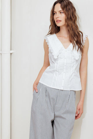 FRENCH MEADOW WOVEN TOP